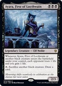 Magic: The Gathering Single - Promo : Throne of Eldraine - Ayara, First of Locthwain - Rare/075 - Lightly Played
