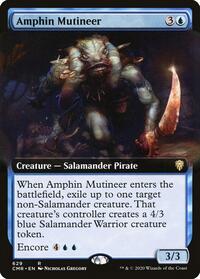 Magic: The Gathering Single - Commander Legends - Amphin Mutineer (Extended Art) - Rare/629 - FOIL Lightly Played