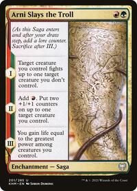 Magic: The Gathering Single - Kaldheim - Arni Slays the Troll - Uncommon/201 - FOIL Lightly Played