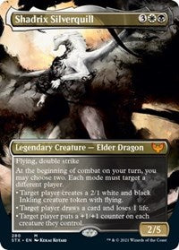 Magic: The Gathering Single - Strixhaven: School of Mages - Shadrix Silverquill (Borderless) - Mythic/280 - Lightly Played