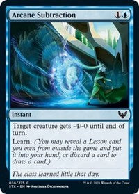 Magic: The Gathering Single - Strixhaven: School of Mages - Arcane Subtraction - Common/036 - FOIL Lightly Played