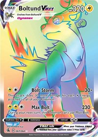 Pokemon Singles - SWSH08: Fusion Strike - Boltund VMAX (Secret) - Secret Rare/267 - Lightly Played