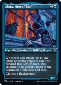 Magic: The Gathering Single - Commander Legends: Battle for Baldur's Gate - Alora, Merry Thief - Uncommon/481 FOIL ETCHED Lightly Played