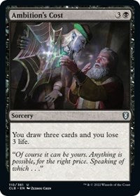 Magic: The Gathering Single - Commander Legends: Battle for Baldur's Gate - Ambition's Cost - Uncommon/110 - FOIL Lightly Played
