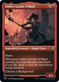 Magic: The Gathering Single - Commander Legends: Battle for Baldur's Gate - Amber Gristle O'Maul (Foil Etched) - Uncommon/502 - Lightly Played