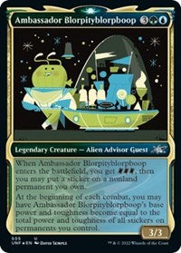 Magic: The Gathering Single - Unfinity - Ambassador Blorpityblorpboop (Showcase) - Uncommon/505 - GALAXY FOIL Lightly Played