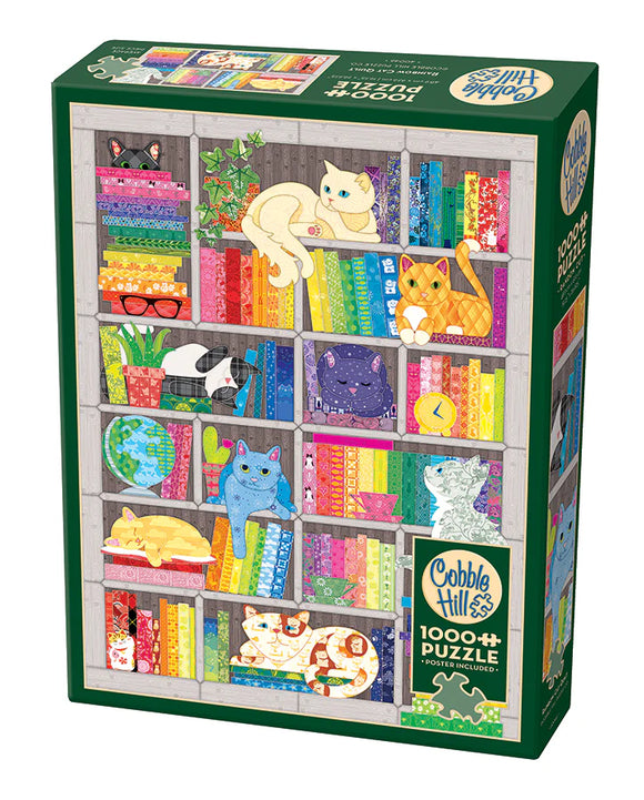 Cobble Hill Puzzle: Rainbow Cat Quilt | 1000 Piece