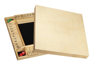 WE Games 4 Player 14 in. Shut The Box Board Game with Lid