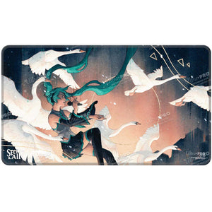 Playmat: MTG Stitched- Hatsune Miku Retrospective- Winter- Swan Song