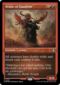 Magic: The Gathering Single - Commander Masters - Avatar of Slaughter (Foil Etched) - RARE/0529 - Lightly Played