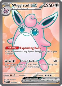 Pokemon Singles - SV: Scarlet & Violet 151 - Wigglytuff ex - 187/165 - Ultra Rare/187 - Lightly Played