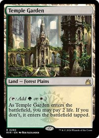 Magic: The Gathering - Ravnica Remastered - Temple Garden - FOIL Rare/0290 - Lightly Played