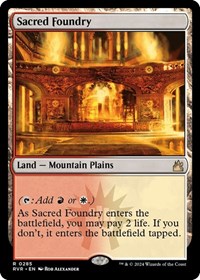 Magic: The Gathering - Ravnica Remastered - Sacred Foundry - Rare/0285 - Lightly Played