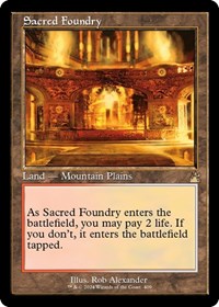 Magic: The Gathering - Ravnica Remastered - Sacred Foundry (Retro Frame) - Rare/409 - Lightly Played