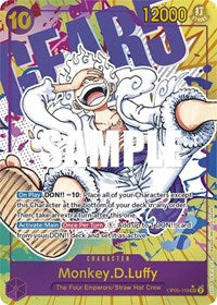 One Piece Card Game Single - Awakening of the New Era - Monkey.D.Luffy (119) - Secret Rare/OP05-119 Lightly Played