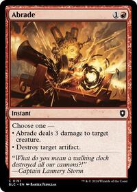 Magic: The Gathering - Commander: Bloomburrow - Abrade - FOIL Common/0131 Lightly Played (Copy)