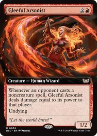 Magic: The Gathering Single - Commander: Duskmourn: House of Horror - Gleeful Arsonist (Extended Art) - Rare/0056 - Lightly Played