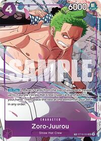 One Piece Card Game Single - Emperors in the New World - Zoro-Juurou (ST18-004) - Super Rare/ST18-004 - Lightly Played