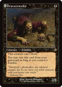 Magic: The Gathering Single - Innistrad Remastered - Gravecrawler (Retro Frame) - Rare/0380 - Lightly Played