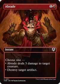 Magic: The Gathering - Innistrad: Crimson Vow - Abrade - Borderless FOIL Common/0311 Lightly Played