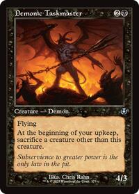 Magic: The Gathering Single - Innistrad Remastered - Demonic Taskmaster (Retro Frame) - Uncommon/0377- Lightly Played