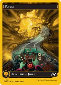 Magic: The Gathering Single - Aetherdrift - Forest (0511) (First-Place Foil) - Land/0511 - Lightly Played