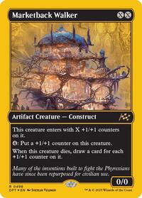 Magic: The Gathering Single - Aetherdrift - Marketback Walker (First-Place Foil) - Rare/0498 - Lightly Played