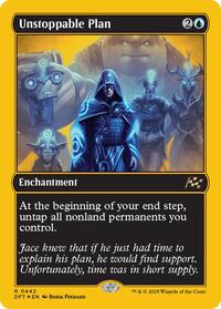 Magic: The Gathering Single - Aetherdrift - Unstoppable Plan (First-Place Foil) - Rare/0442 - Lightly Played
