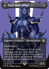 Magic: The Gathering Single - Final Fantasy - Cecil, Dark Knight (Borderless) - Rare/0380 - Lightly Played