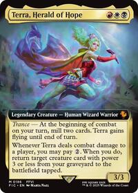 Magic: The Gathering Single - Commander: Final Fantasy - Terra, Herald of Hope (Extended Art) - Mythic/0186 - Lightly Played