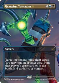 Magic: The Gathering Single - Marvel's Spider-Man: Eternal-Legal - Grasping Tentacles (Borderless) - Rare/0021 - Lightly Played
