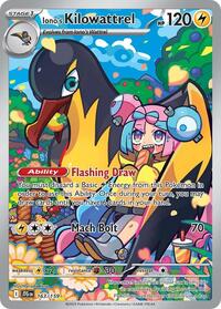 Pokemon Singles - SV09: Journey Together - Iono's Kilowattrel - 163/159 - Illustration Rare/163- Lightly Played