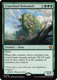 Magic: The Gathering Single - Tarkir: Dragonstorm - Craterhoof Behemoth - FOIL Mythic/0158 - Lightly Played