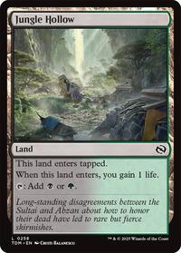 Magic: The Gathering Single - Tarkir: Dragonstorm - Jungle Hollow - FOIL Land/0258 - Lightly Played