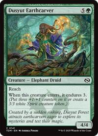Magic: The Gathering Single - Tarkir: Dragonstorm - Dusyut Earthcarver - FOIL Common/0141 - Lightly Played