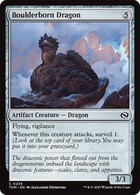 Magic: The Gathering Single - Tarkir: Dragonstorm - Boulderborn Dragon - FOIL Common/0239 - Lightly Played