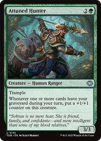 Magic: The Gathering Single - Tarkir: Dragonstorm - Attuned Hunter - FOIL Uncommon/0155 - Lightly Played