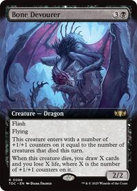 Magic: The Gathering Single - Commander: Tarkir: Dragonstorm - Bone Devourer (Extended Art) - Rare/0066 - Lightly Played