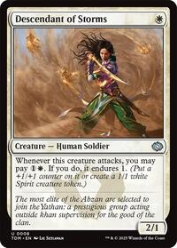 Magic: The Gathering Single - Tarkir: Dragonstorm - Descendant of Storms - FOIL Uncommon/0008 - Lightly Played