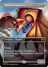 Magic: The Gathering Single - Tarkir: Dragonstorm - Clarion Conqueror (Borderless) - Rare/0377 - Lightly Played