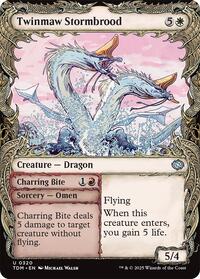 Magic: The Gathering Single - Tarkir: Dragonstorm - Twinmaw Stormbrood (Showcase) - FOIL Uncommon/0320 - Lightly Played