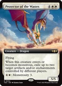 Magic: The Gathering Single - Commander: Tarkir: Dragonstorm - Protector of the Wastes (Extended Art) - Rare/0054 - Lightly Played