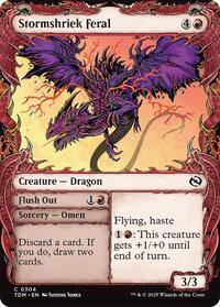 Magic: The Gathering Single - Tarkir: Dragonstorm - Stormshriek Feral (Showcase) - FOIL Common/0304 - Lightly Played