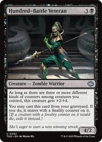 Magic: The Gathering Single - Tarkir: Dragonstorm - Hundred-Battle Veteran - FOIL Rare/0082 - Lightly Played