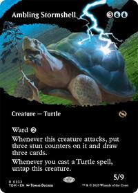 Magic: The Gathering Single - Tarkir: Dragonstorm - Ambling Stormshell (Borderless) - Rare/0392 - Lightly Played
