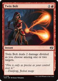 Magic: The Gathering Single - Tarkir: Dragonstorm - Twin Bolt - FOIL Rare/0128 - Lightly Played