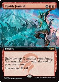 Magic: The Gathering Single - Commander: Tarkir: Dragonstorm - Zenith Festival (Extended Art) - Rare/0061 - Lightly Played