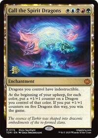 Magic: The Gathering Single - Tarkir: Dragonstorm - Call the Spirit Dragons - PRE-RELEASE Mythic/0174 - Lightly Played