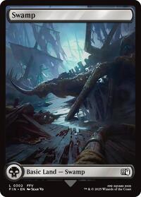 Magic: The Gathering Single - Final Fantasy - Swamp (0302) - FOIL Land/0302 - Lightly Played