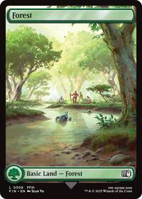 Magic: The Gathering Single - Final Fantasy - Forest (0308) - FOIL Land/0308 - Lightly Played